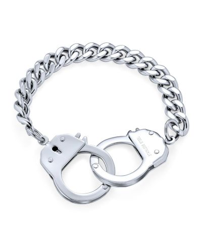 Браслет Bling Jewelry Biker Jewelry Cuban Curb Chain из нержавеющей стали, 8, 8.5 Inch