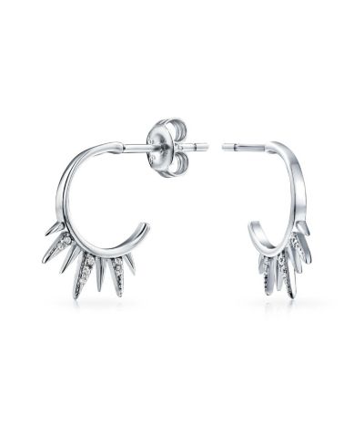 Bling Jewelry серьги-гвоздики Punk Rocker Goth Biker с цирконием