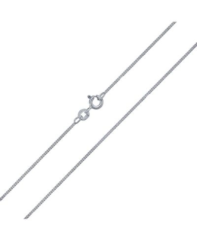 Bling Jewelry тонкая прочная цепочка кубинской сплетения из стерлингового серебра 2 мм с бриллиантовой огранкой, 18"