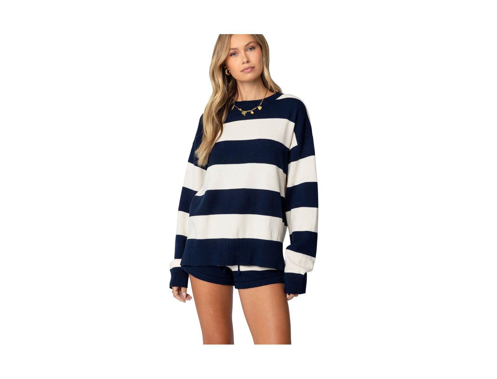 Edikted Women's Riley Oversized Striped Sweater