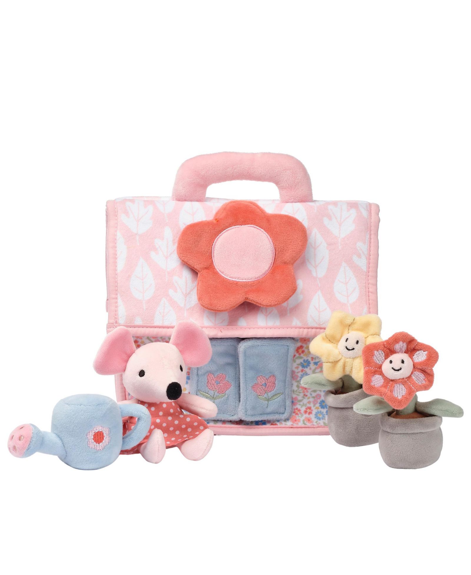 Lambs & Ivy Floral Cottage Interactive 5-Piece Plush Play Set, Ages 0+