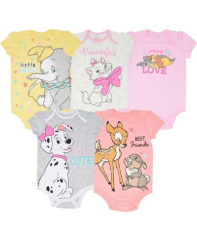 Детские боди Bambi 5 Pack 101 Dalmatians Dumbo Lady and the Tramp