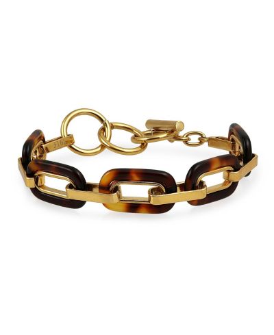 Браслет Bling Jewelry Fashion Brown Golden Oval Acrylic Tortoise Shell