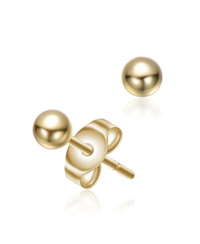 GiGiGirl серьги-гвоздики с золотым напылением 14K, 3MM Ball
