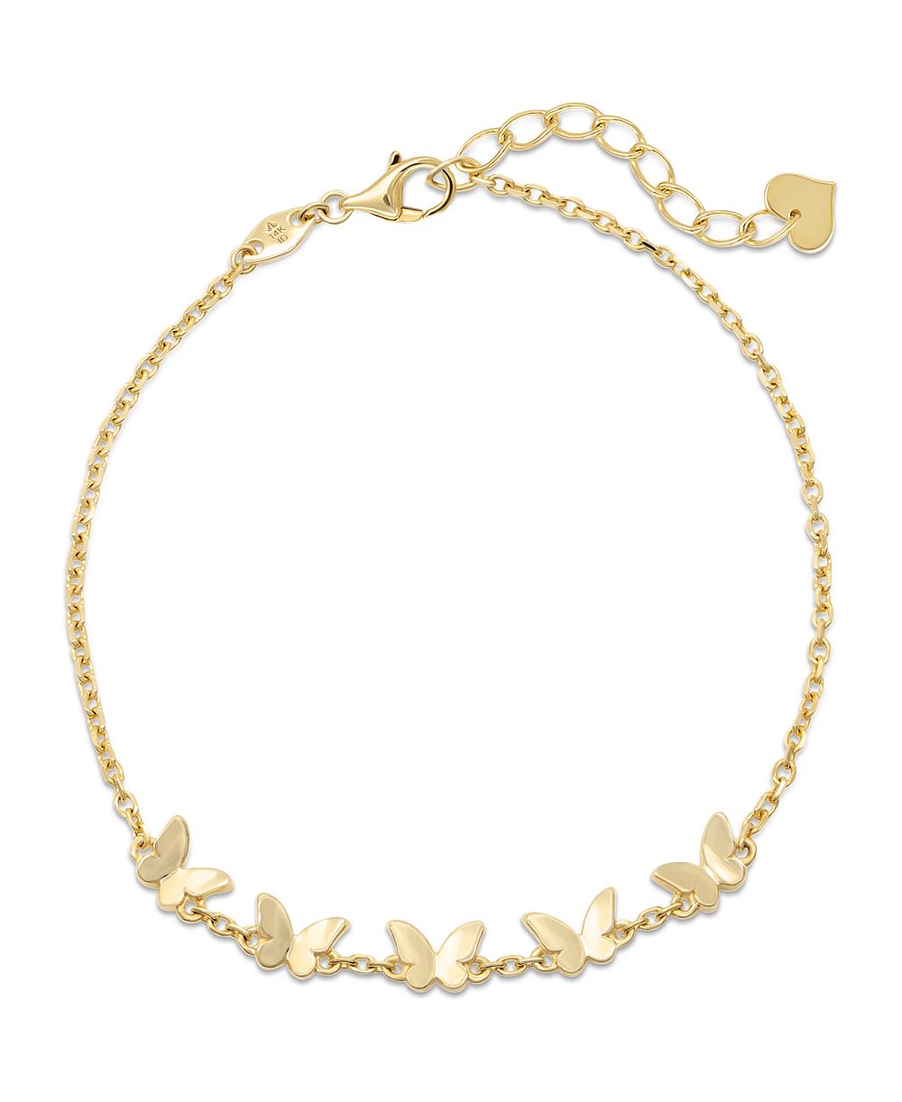 Devata Butterfly Chain Bracelet in 14K Gold