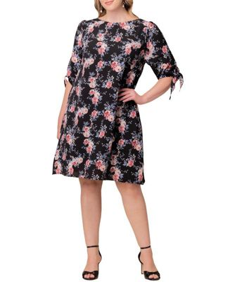 Black floral print