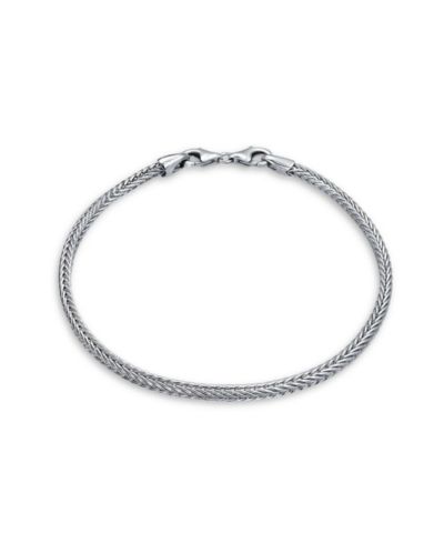 Bling Jewelry браслет Foxtail Wheat Chain.925 Sterling Silver Charms