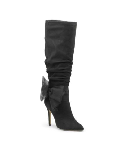 Charles by Charles David Womens Pizzi Stiletto High Heel Slouchy Boot with Bow