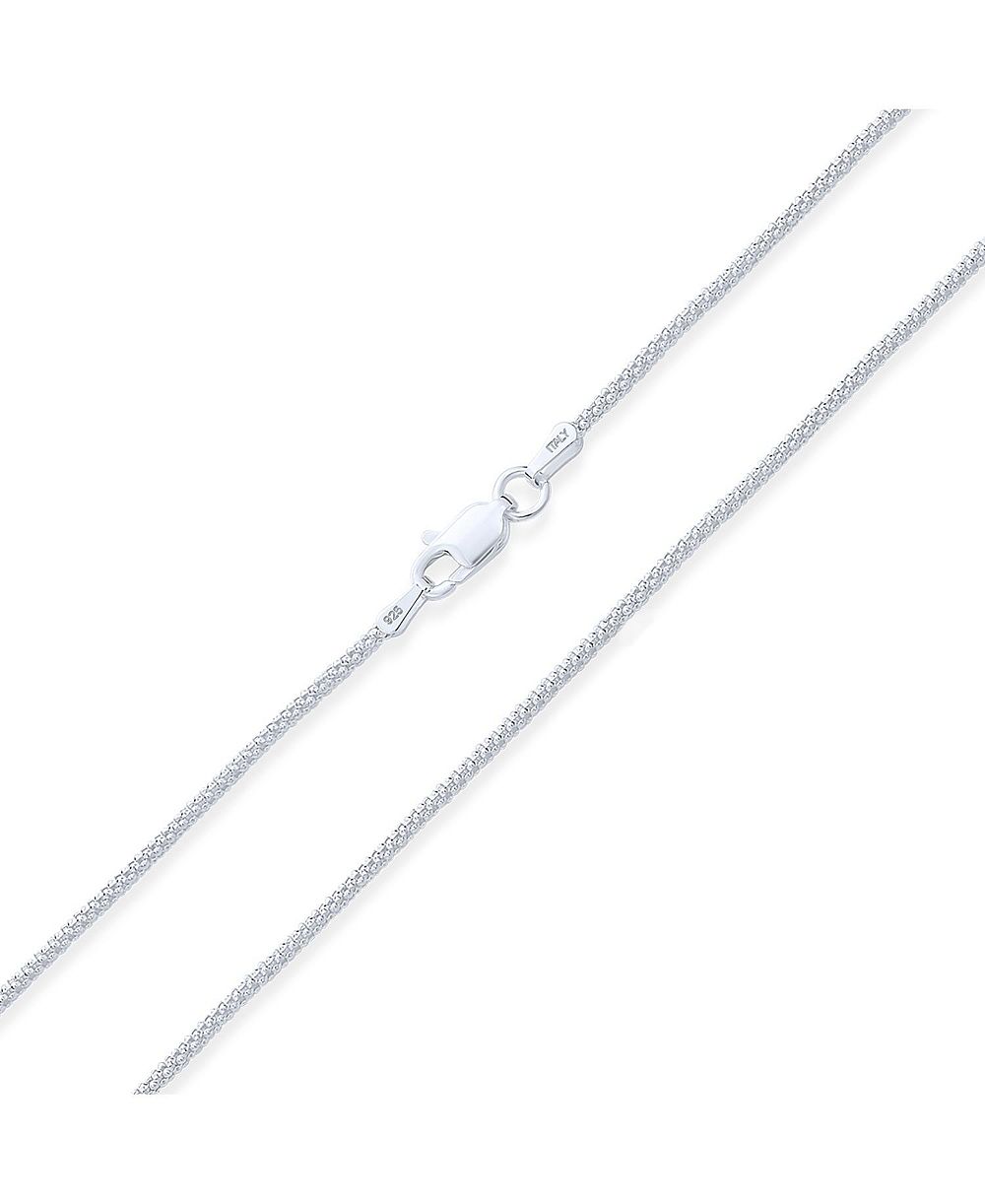 Bling Jewelry 3mm Bali Style .925 Sterling Silver Caviar Coreana Popcorn Chain Necklace