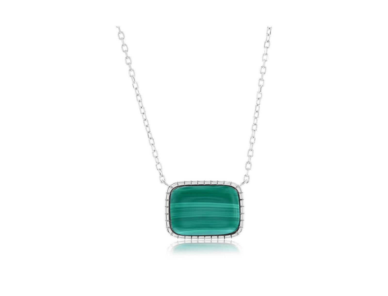 Подвеска Sterling Rectangle Designed Outline