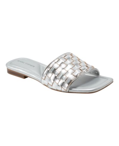 Marc Fisher Women's Lecee Woven Square Toe Sandals