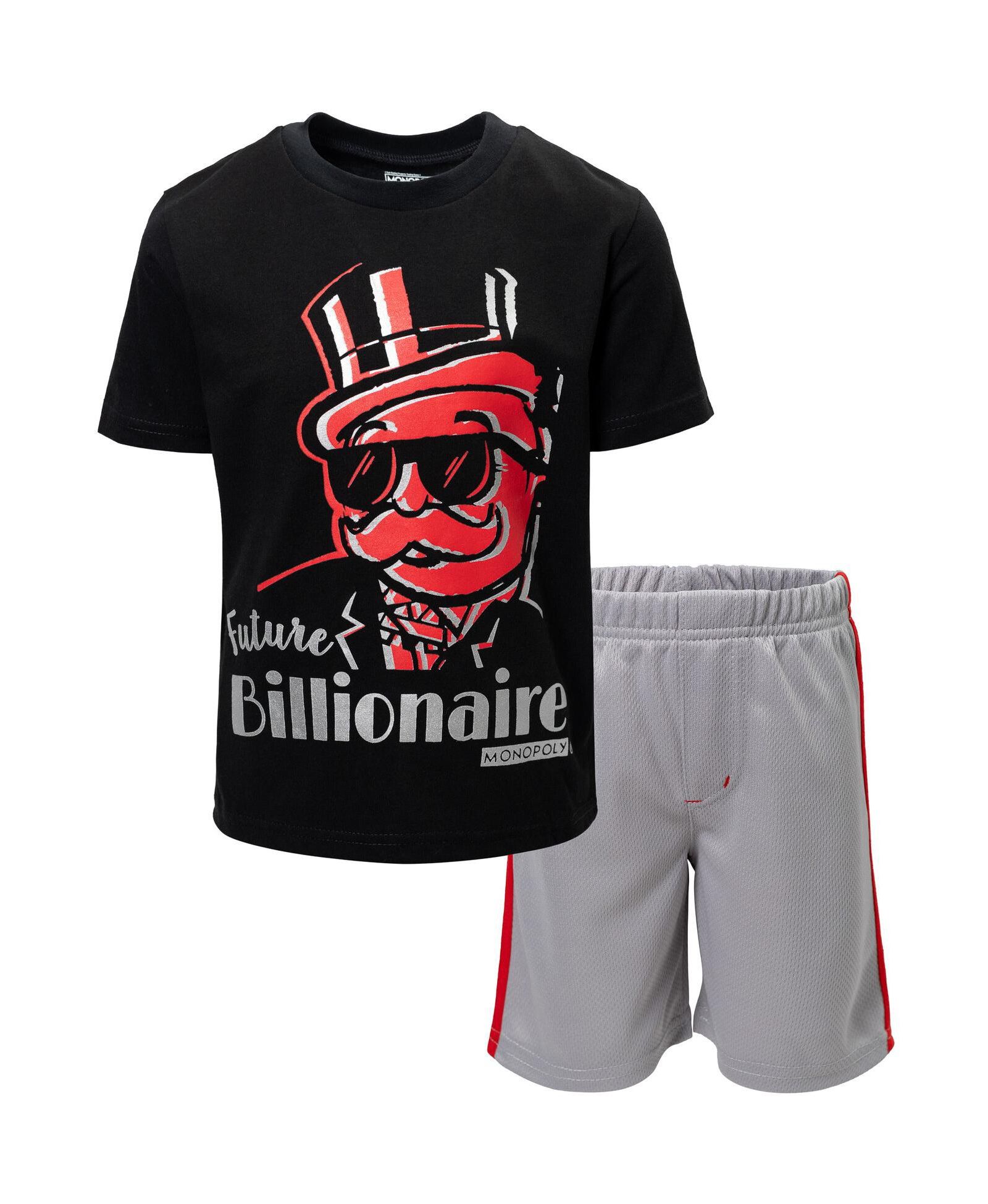 MONOPOLY Toddler Boys Athletic Pullover T-Shirt Mesh Shorts Outfit Set