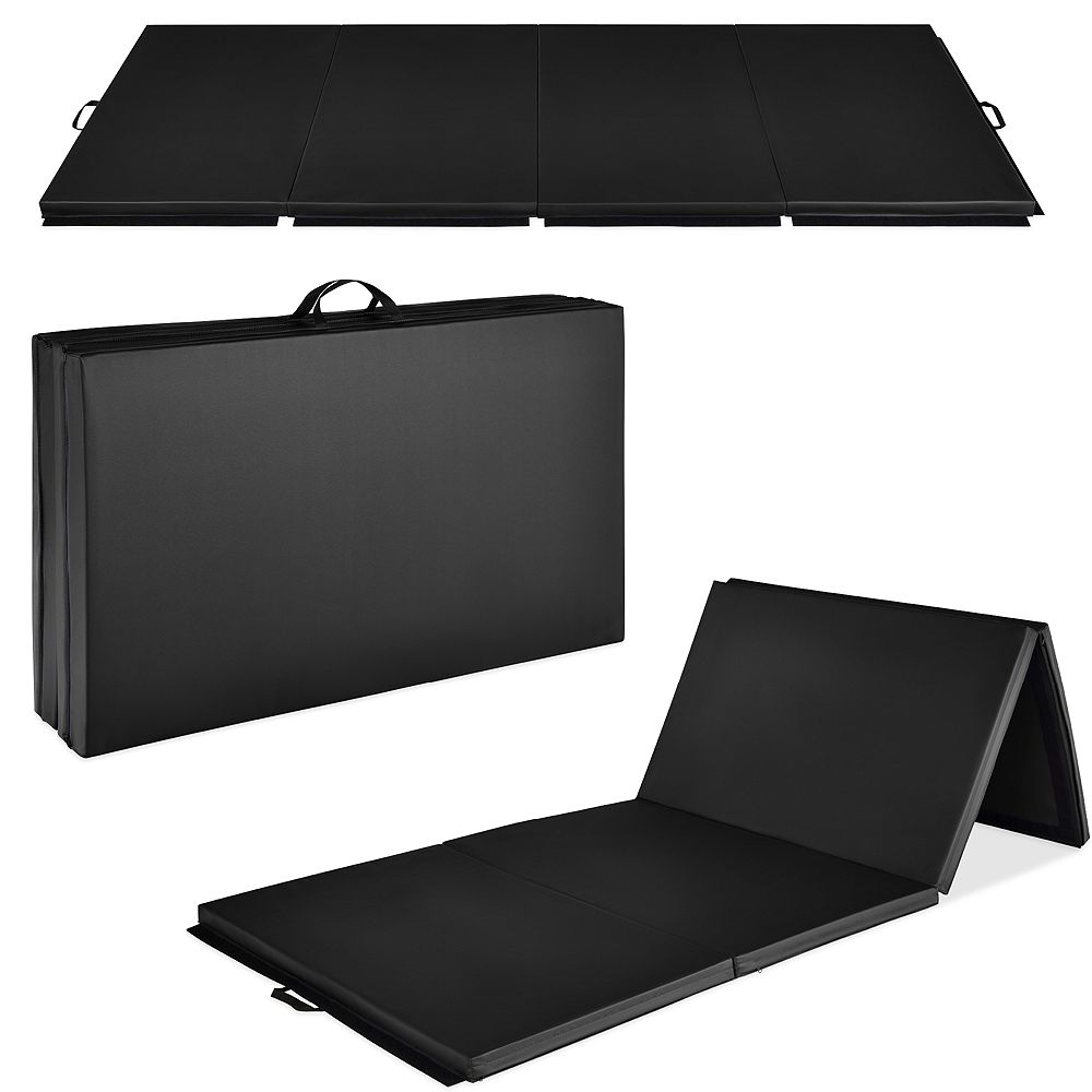Best Choice Products Folding Gymnastics Mat 4-Panel Exercise Workout Floor Mats with Handles