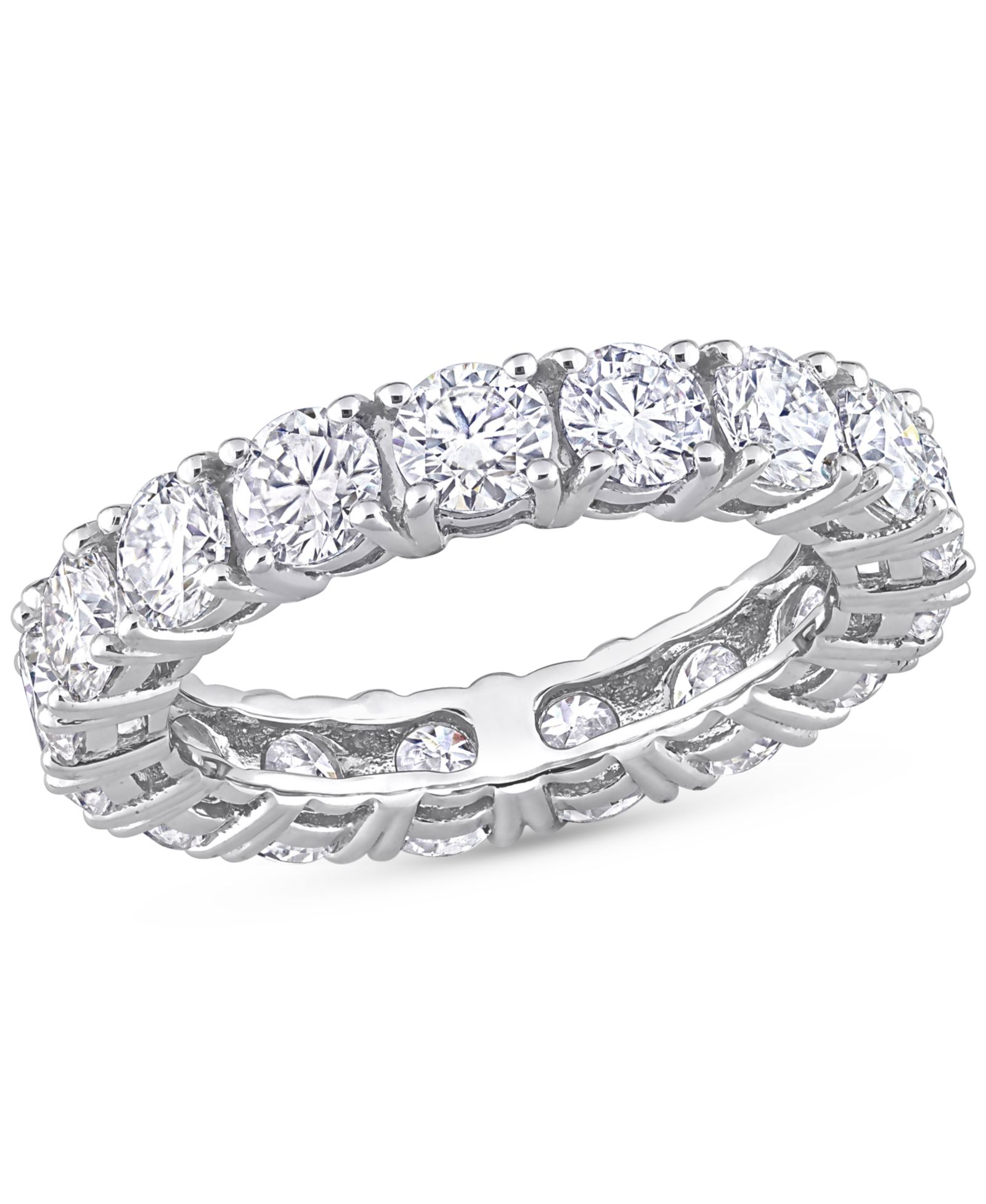 Помолнитовое кольцо Eternity Band (4 ct. t.w.) в белом золоте 10k