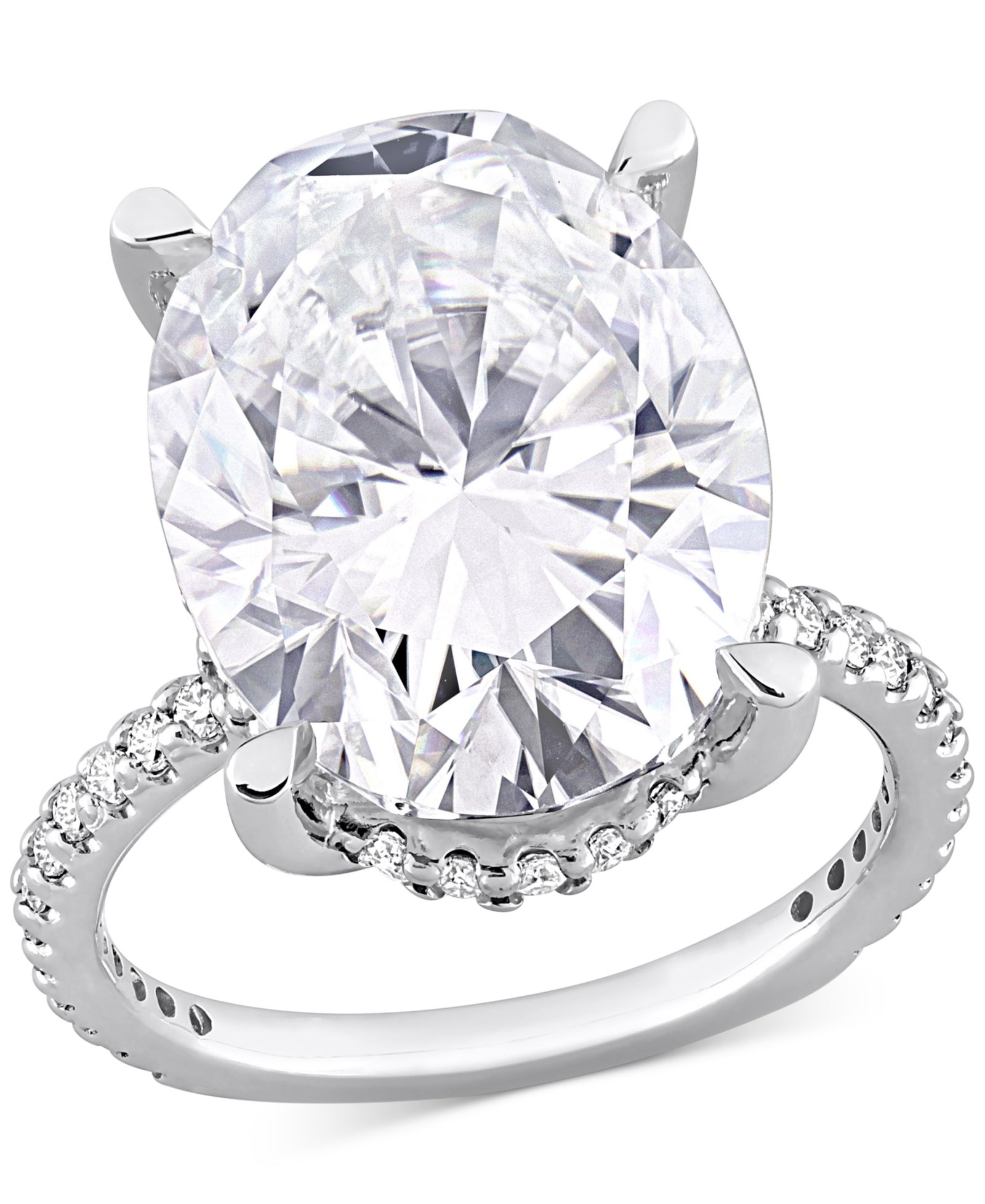 Macy's помолвочное кольцо с Moissanite (8 ct. t.w.) из белого золота 10k