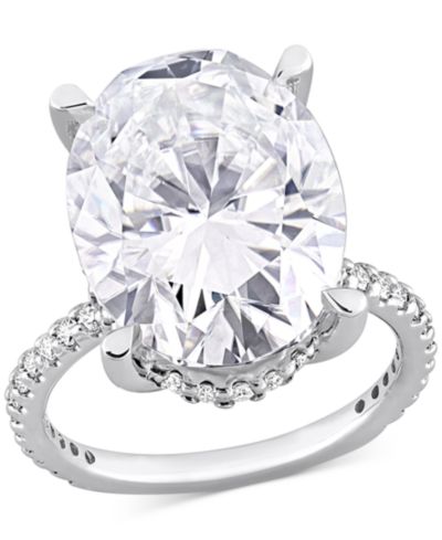 Macy's помолвочное кольцо с Moissanite (8 ct. t.w.) из белого золота 10k
