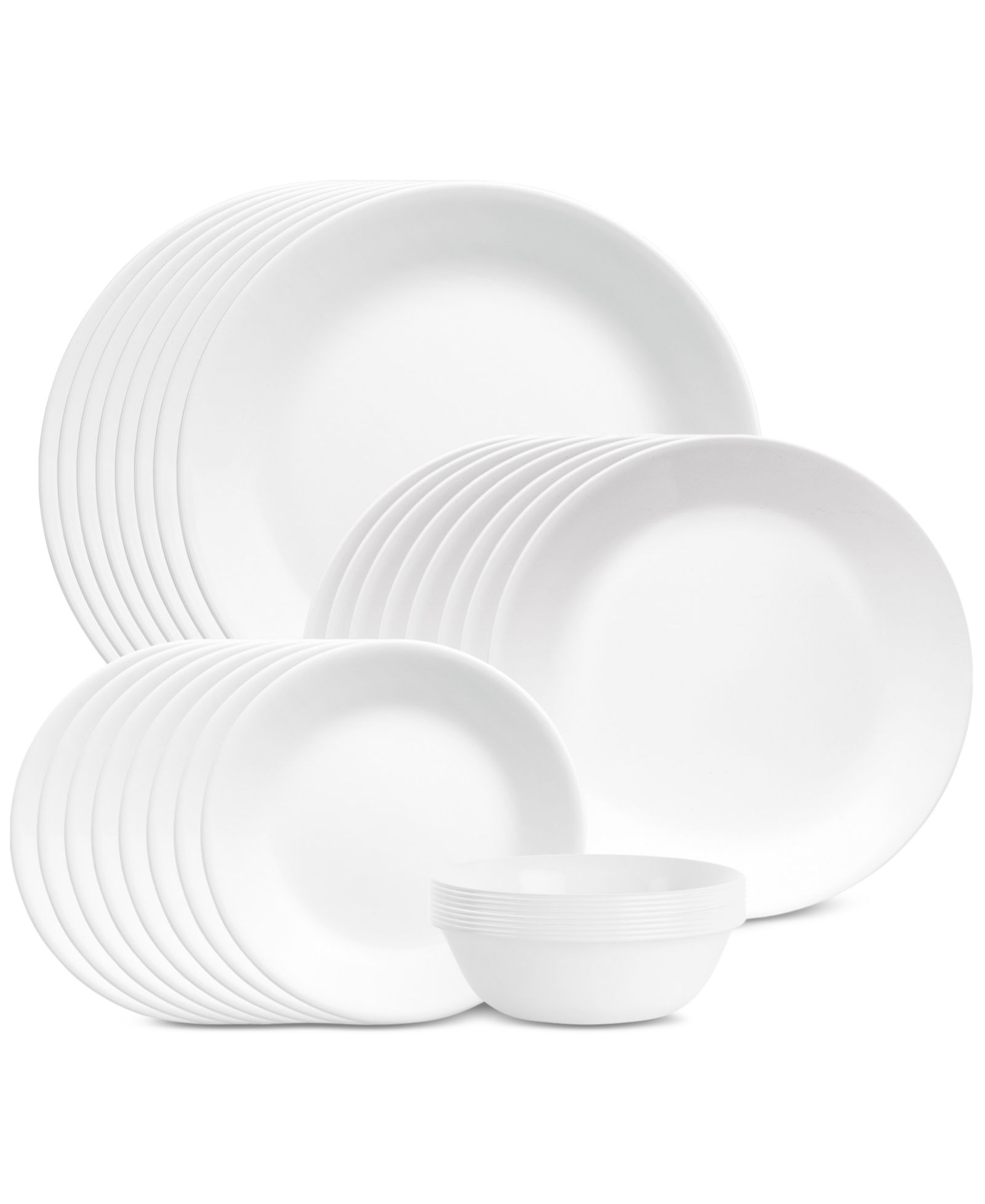 Corelle набор столовой белый Shimmering White 32 Pc. на 8 персон