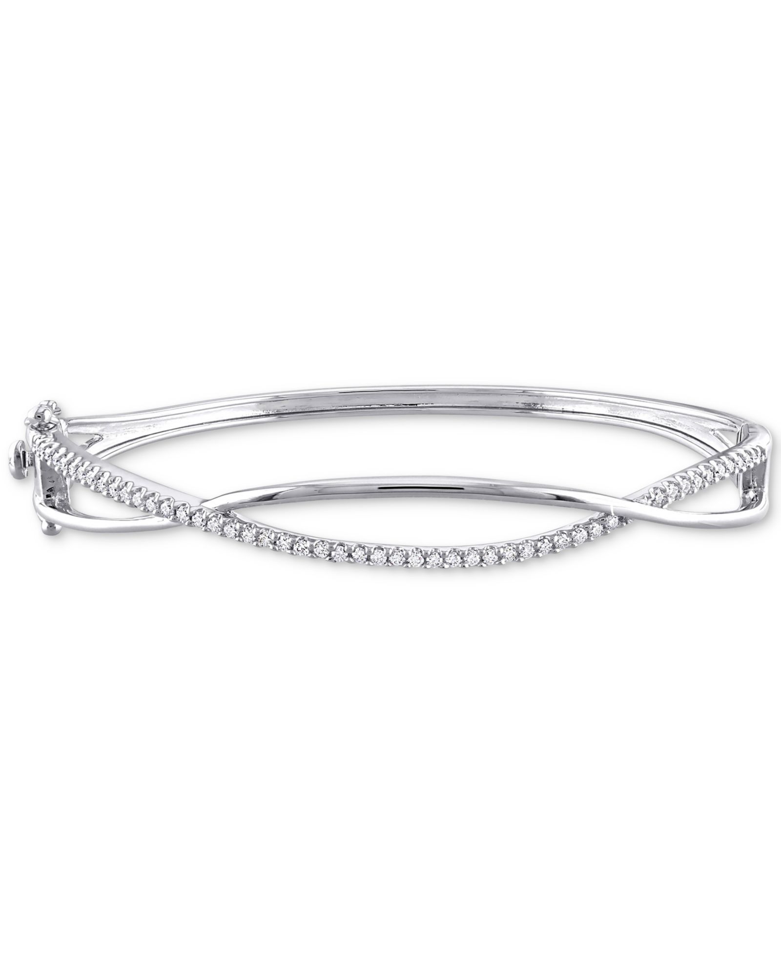 Браслет Moissanite Crossover Bangle Bracelet (1/2 ct. t.w.) в серебре Sterling Silver