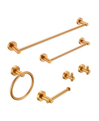 Slickblue  23.58x3.07x2.05 inches Bathroom Hardware Set, Thicken Space Aluminum 6 PCS Towel bar Set