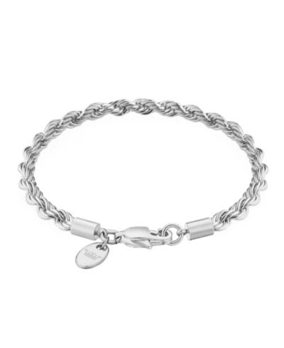 Rhona Sutton серебряный браслет из нержавеющей стали с толщиной 6MM и плетением twisted rope 8.5"