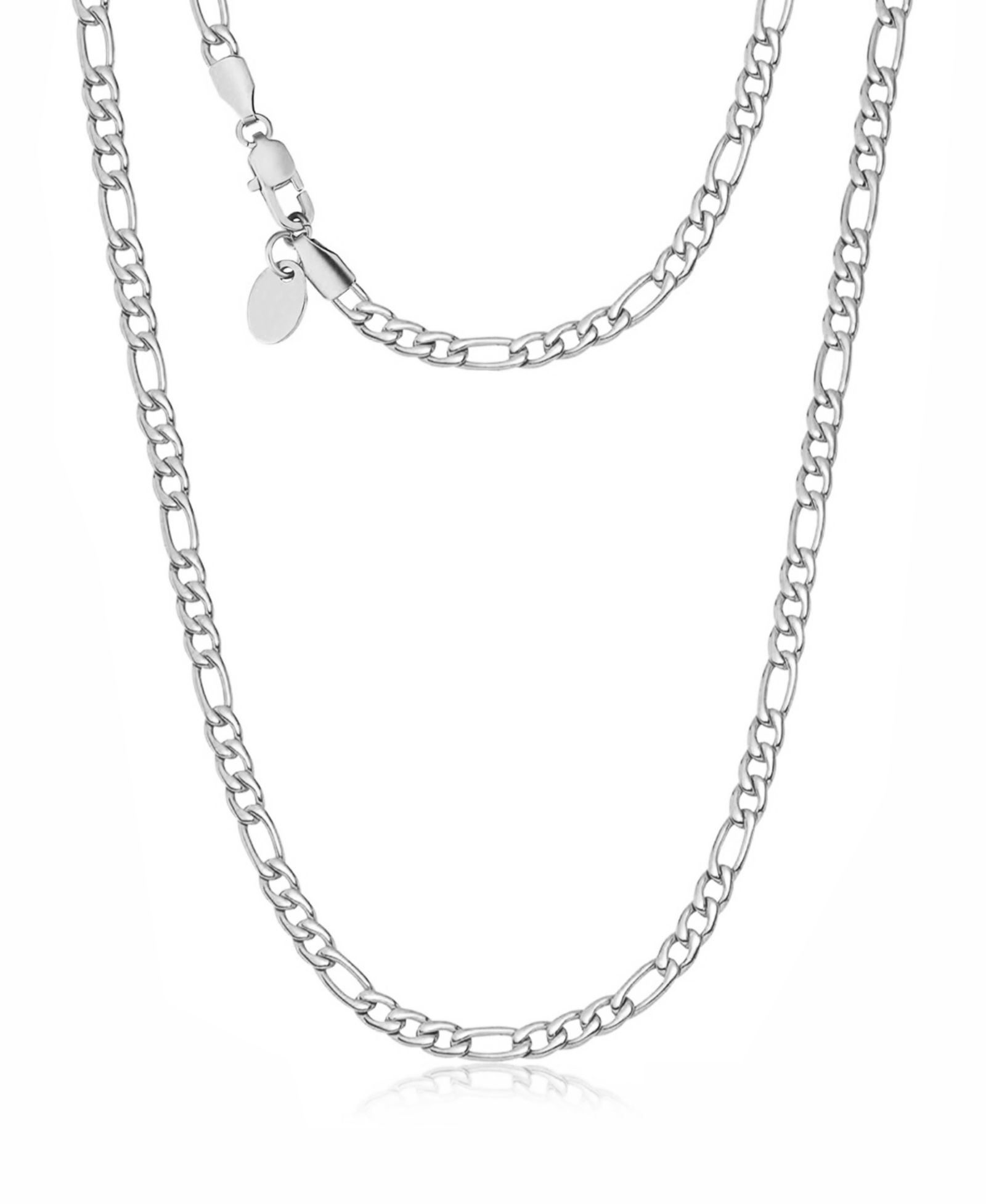 Серебряная цепочка Rhona Sutton Silver Stainless Steel 5MM Figaro