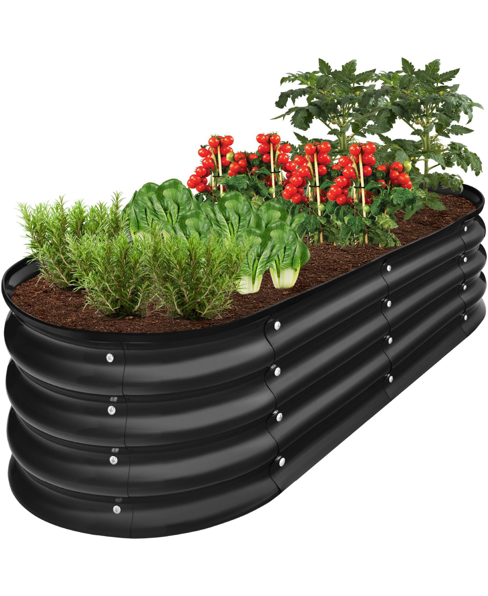 Best Choice Products садовая грядка, металлическая, овальная, 4x2x1ft