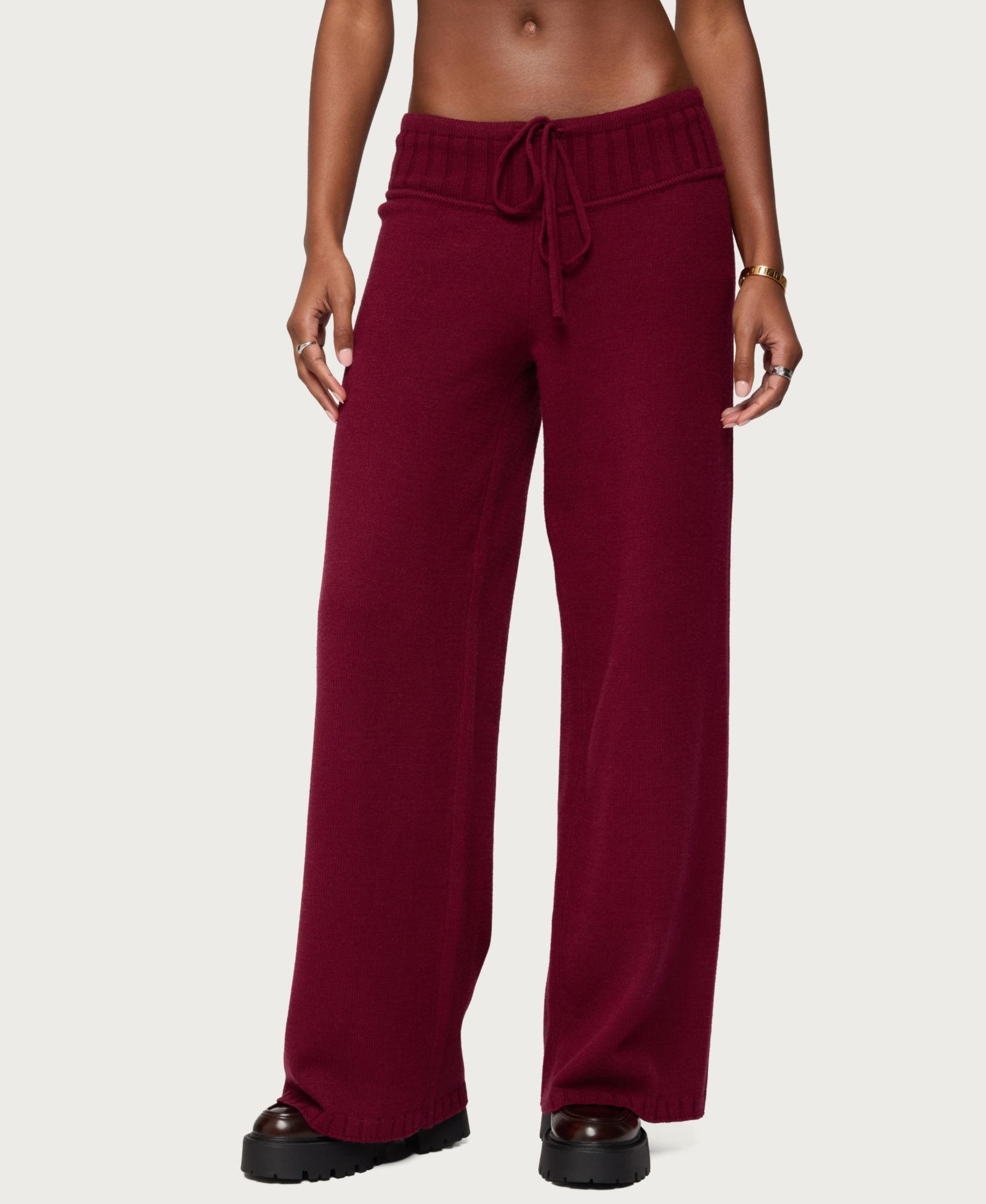 Edikted Women's Russell Straight Leg Knit Pants