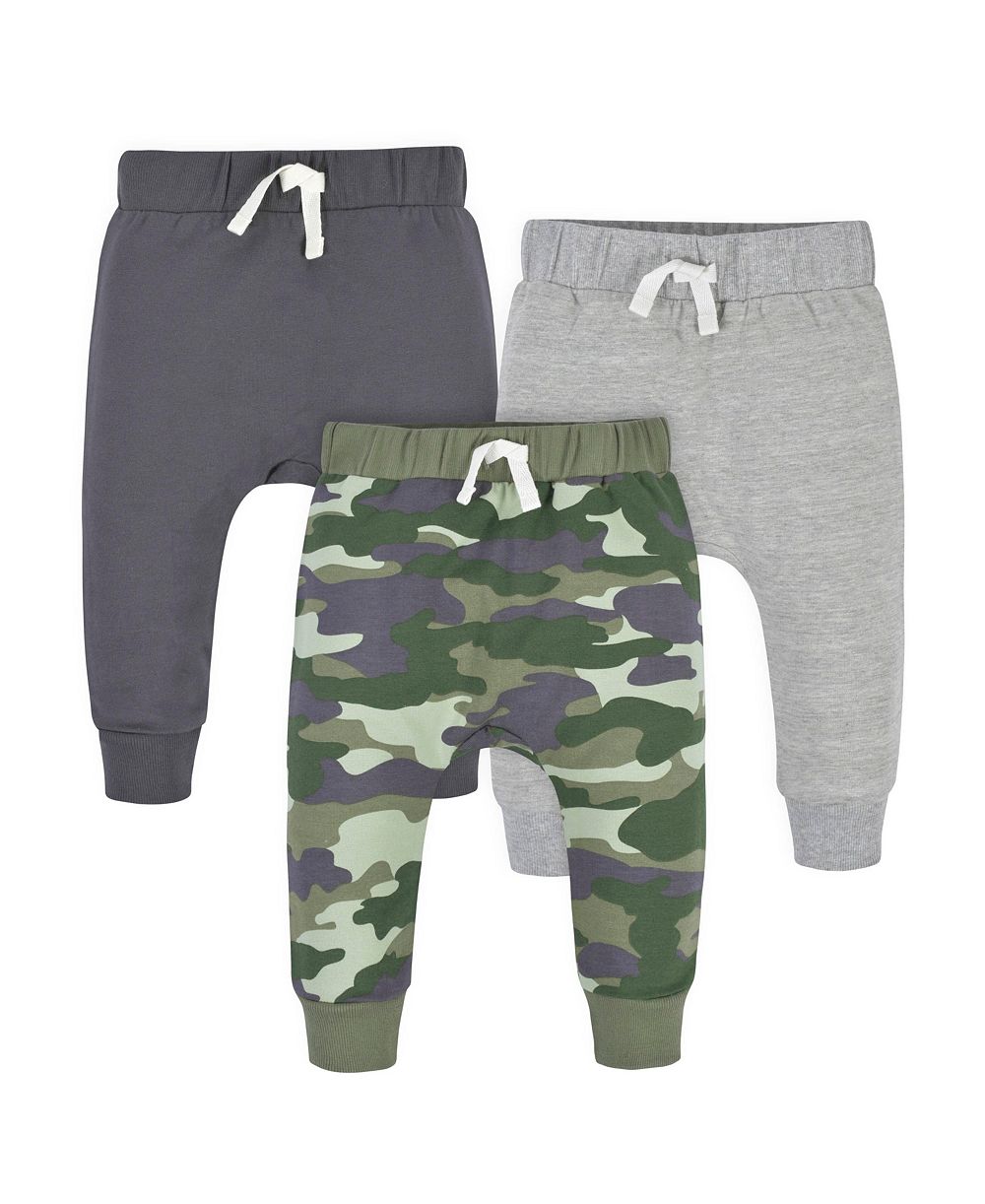 Gerber Toddler Boys Camo Premium Joggers, 3-Pack