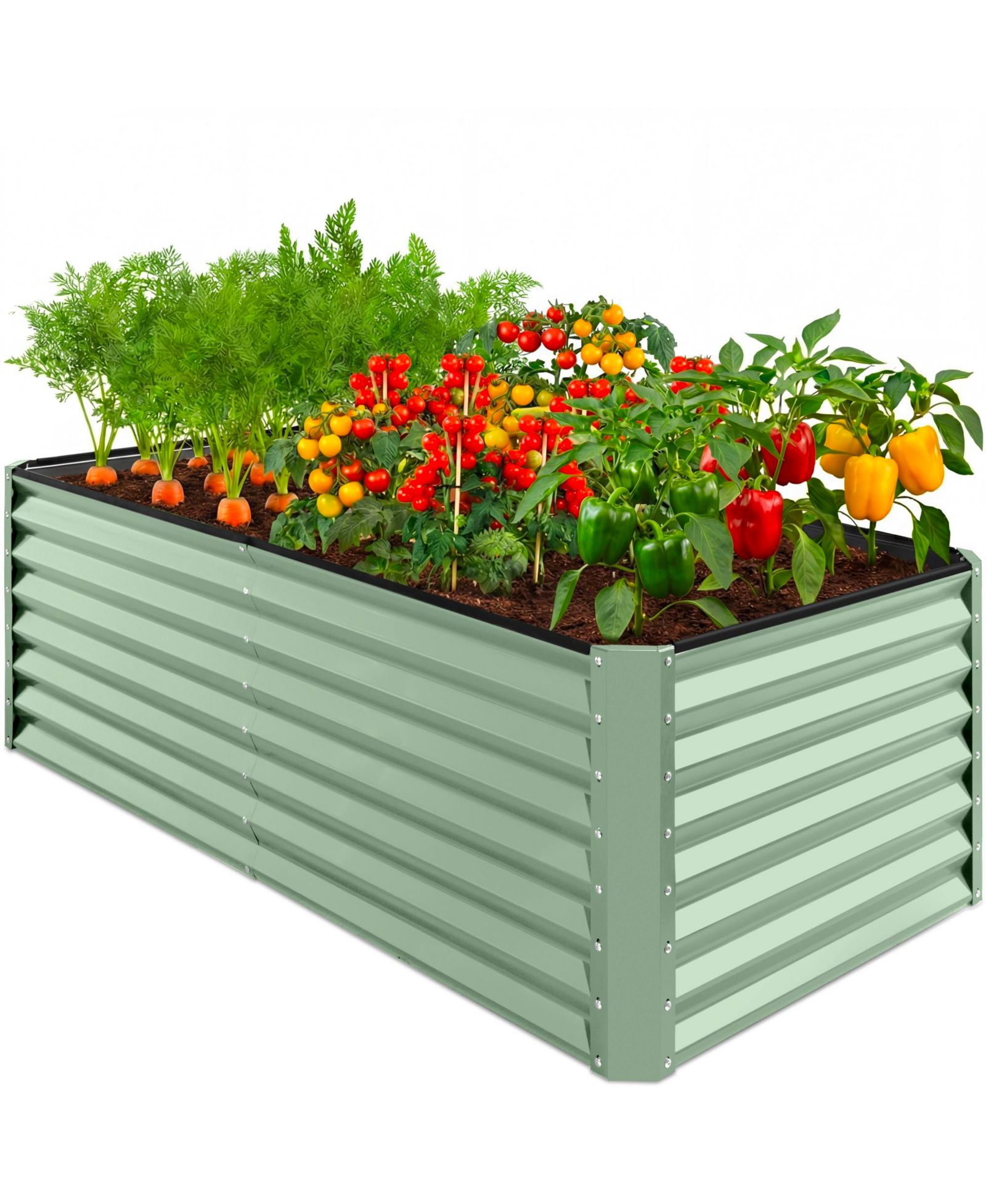 Наружная приподнятая грядка Best Choice Products из металла 6x3x2 фута для овощей, цветов и трав