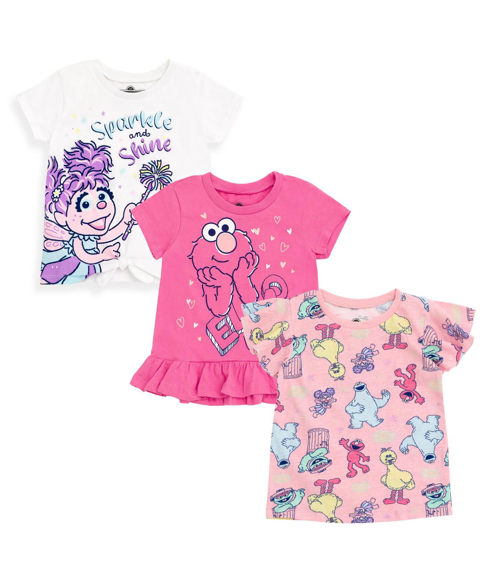 Комплект из 3 футболок Sesame Street для девочек