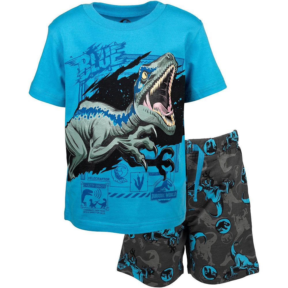 Jurassic Park Toddler Boys 2T-5T World T-Shirt and French Terry Shorts Outfit Set