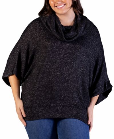 Топ 24seven Comfort Apparel Plus Size с вырезом cowl neck и рукавами dolman