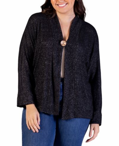 24seven Comfort Apparel кардиган на пуговицах, длинный рукав, Plus Size