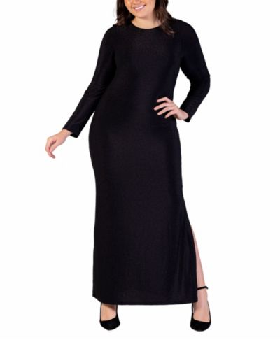 Женское длинное платье 24seven Comfort Apparel Plus Size Shimmery Maxi