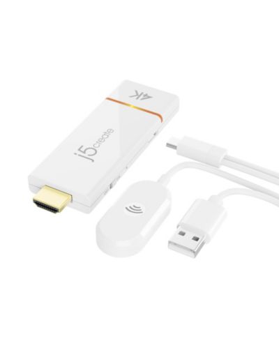 J5create ScreenCast 4K Wireless Display Adapter, AirPlay/Miracast/Chromecast