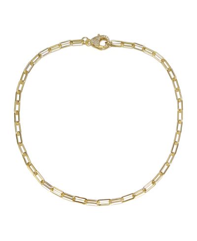 Золотая цепочка Rachel Glauber 14K Gold Plated CZ Pave