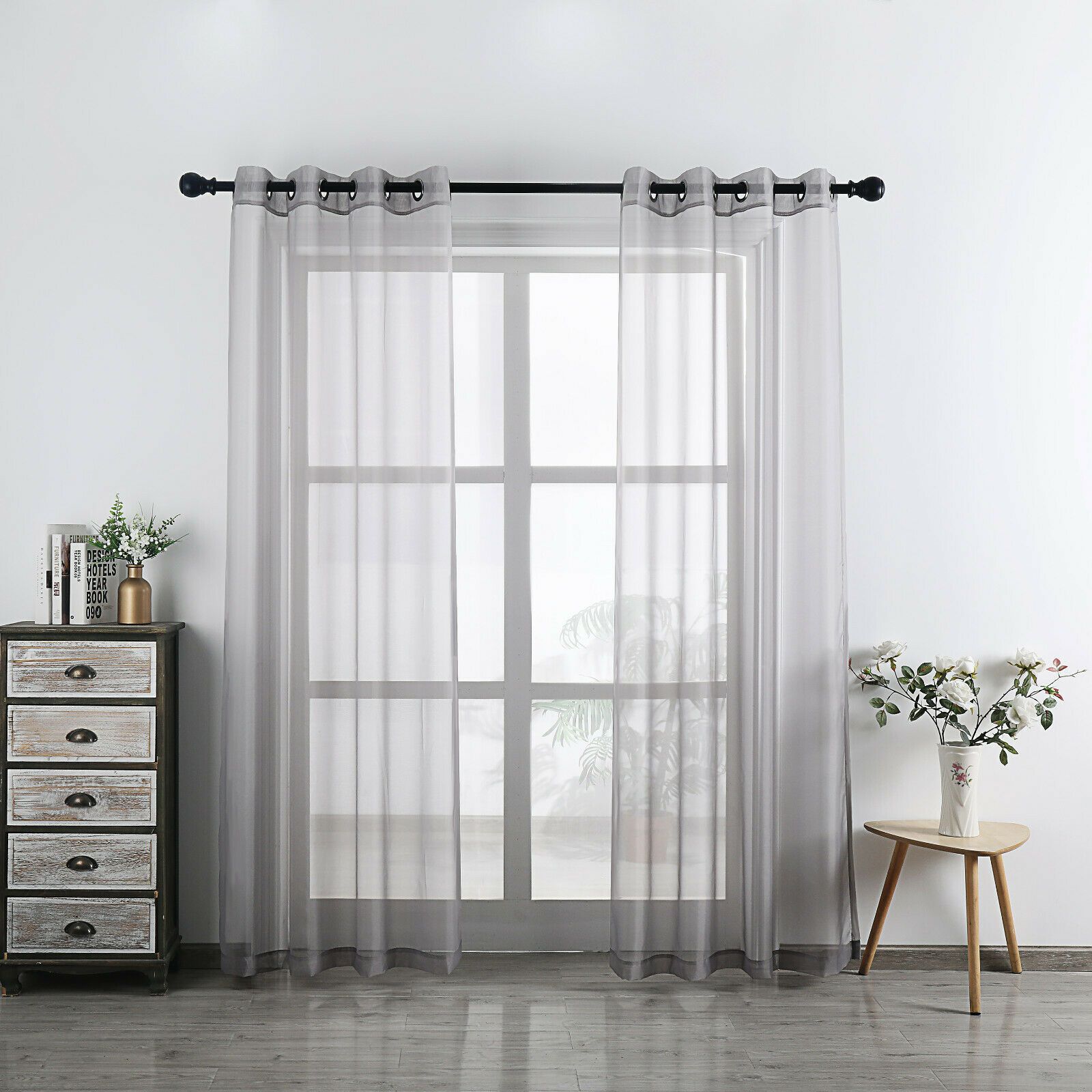 Kate Aurora Комплект из 2 штор Sheer Voile Grommet