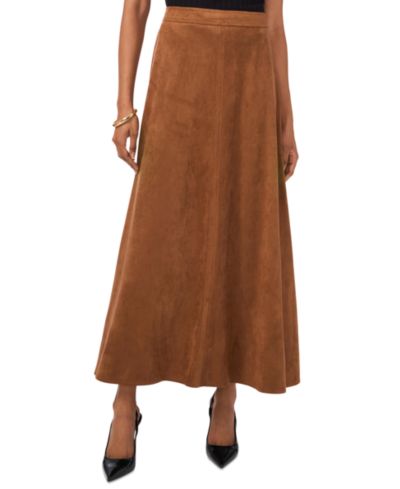 Женская макси-юбка Vince Camuto Faux-Suede A-Line