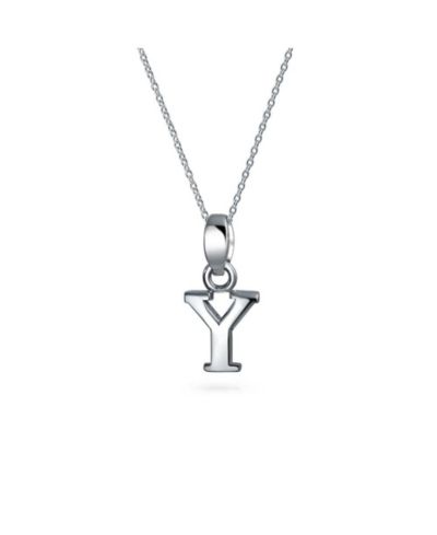 Bling Jewelry Initial F Pendant Necklace Sterling Silver