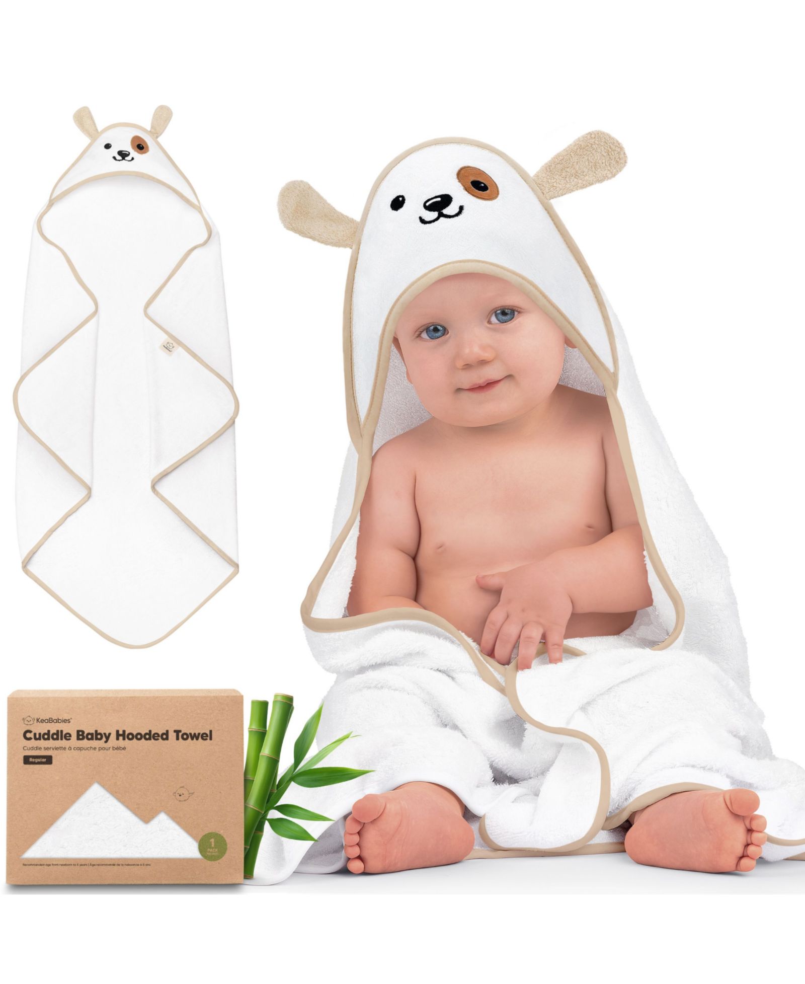 Полотенце для купания KeaBabies Cuddle Baby Hooded Towel для новорожденных и детей
