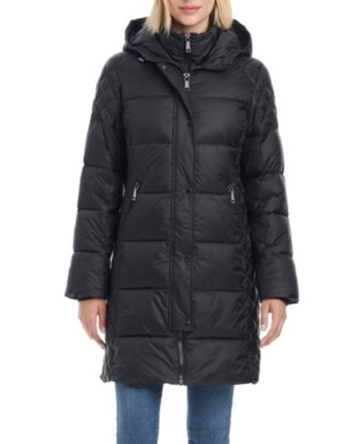 Vince Camuto Women's Cire Mid-Length Fitted Puffer Coat