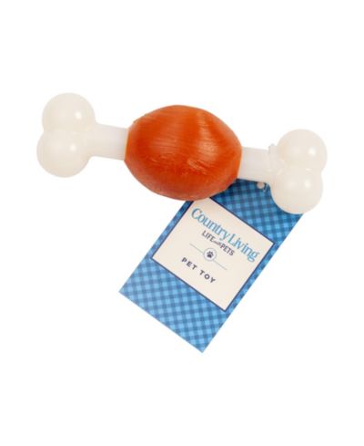 Country Living Nylon Beef Bone Dog Chew Toy - Durable TPR Nylon for Healthier Teeth and Gums, Perfect for Small Breeds