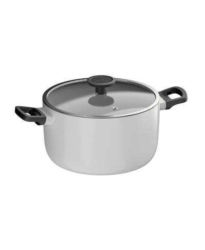 BergHOFF Leo Glints Nonstick Aluminum Stockpot 9.5", 5.9qt. With Glass Lid