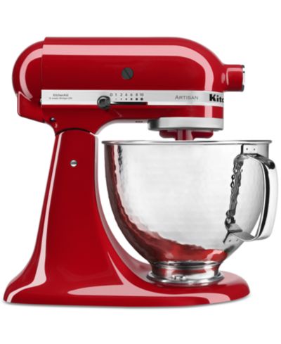 KitchenAid Artisan Series 5-Qt. Tilt-Head Stand Mixer с чашей Hammered Bowl, KSM150PSHER