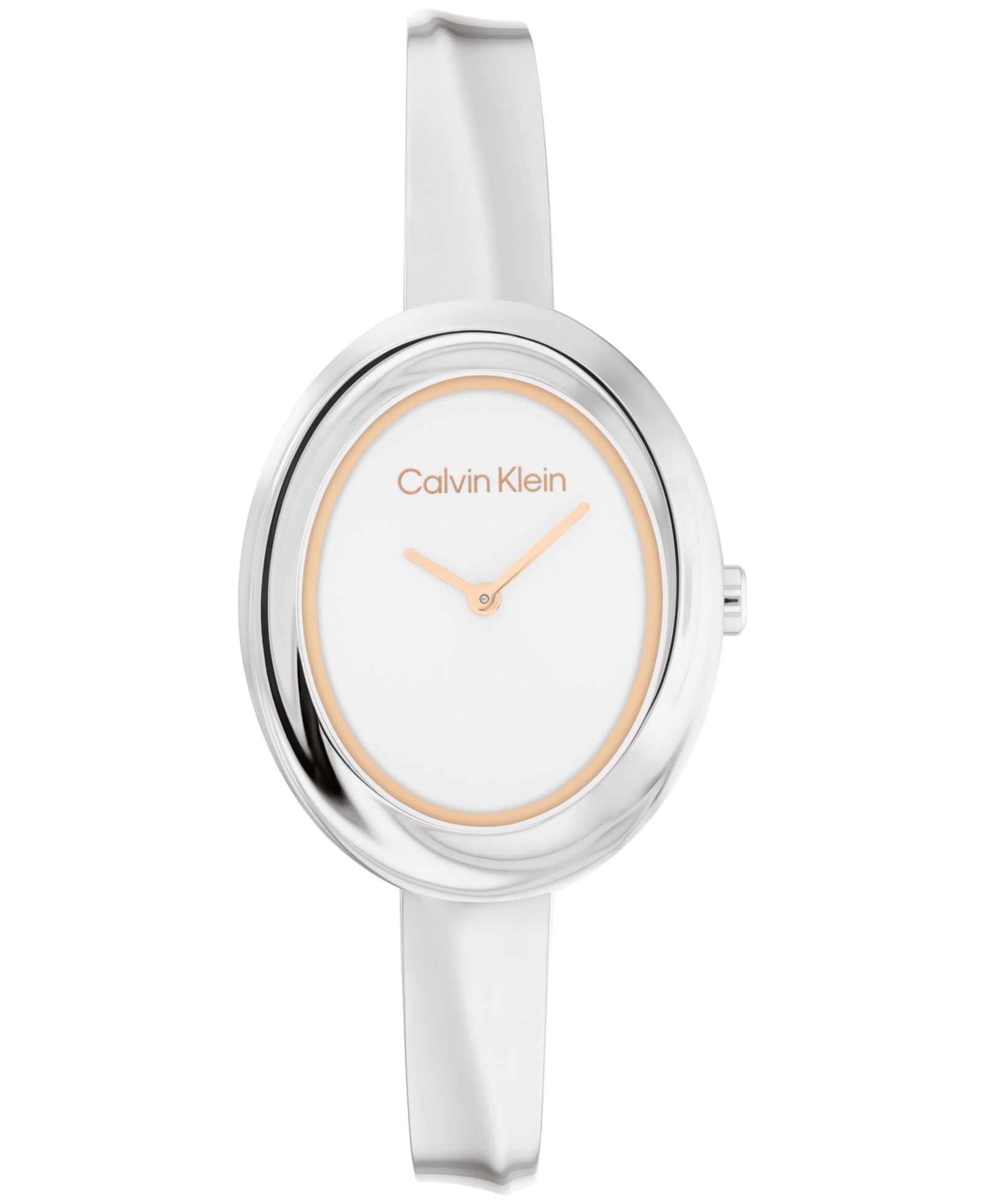 Женские часы Calvin Klein Twisted Bezel Silver Stainless Steel, 24mm