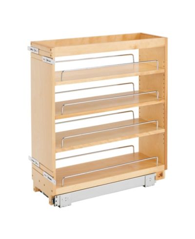 Rev-A-Shelf 8" Pullout Kitchen Cabinet Organizer Pantry Spice Rack, 448-BC-8C