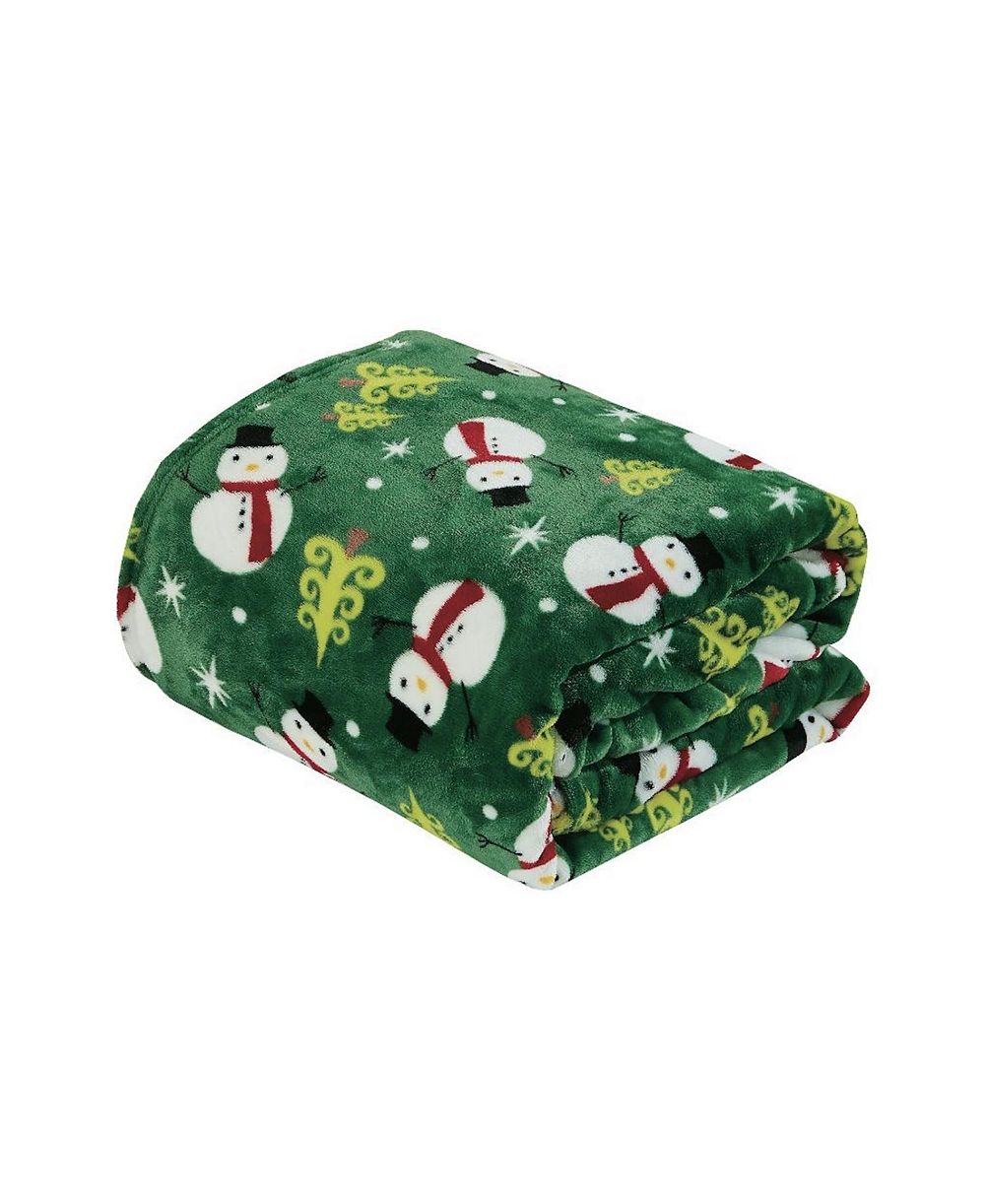 Плед Kate Aurora Ultra Soft Christmas Green Santa Plush
