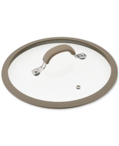 Стеклянная крышка Rachael Ray Cook + Create 10" Silicone-Rimmed Glass Lid, Taupe