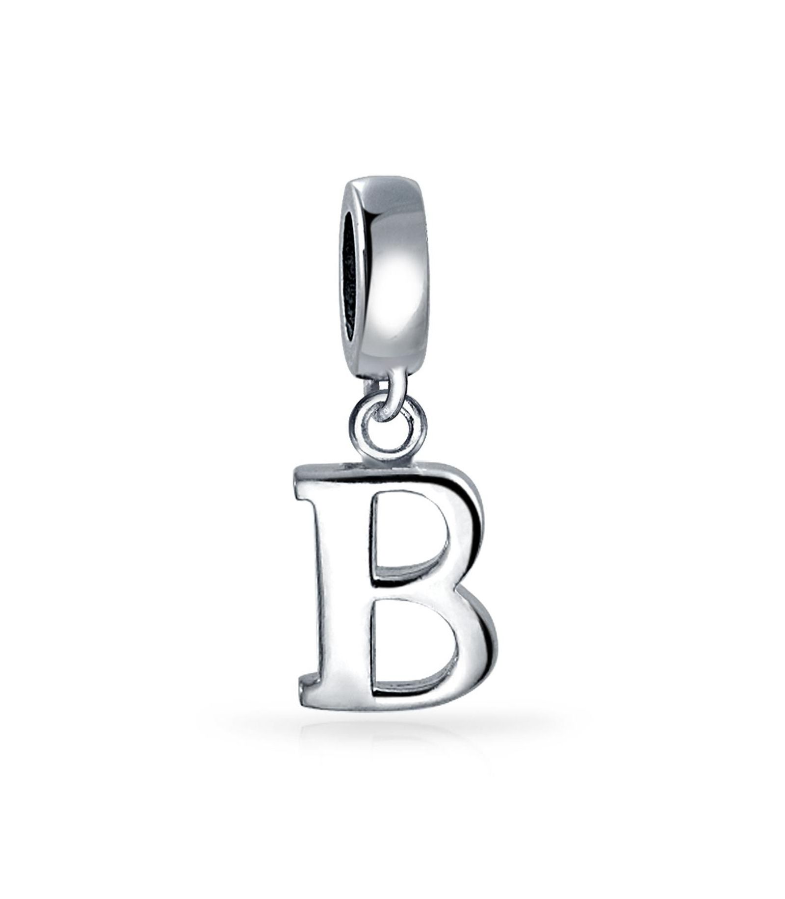 Bling Jewelry Initial Dangle Charm Sterling Silver