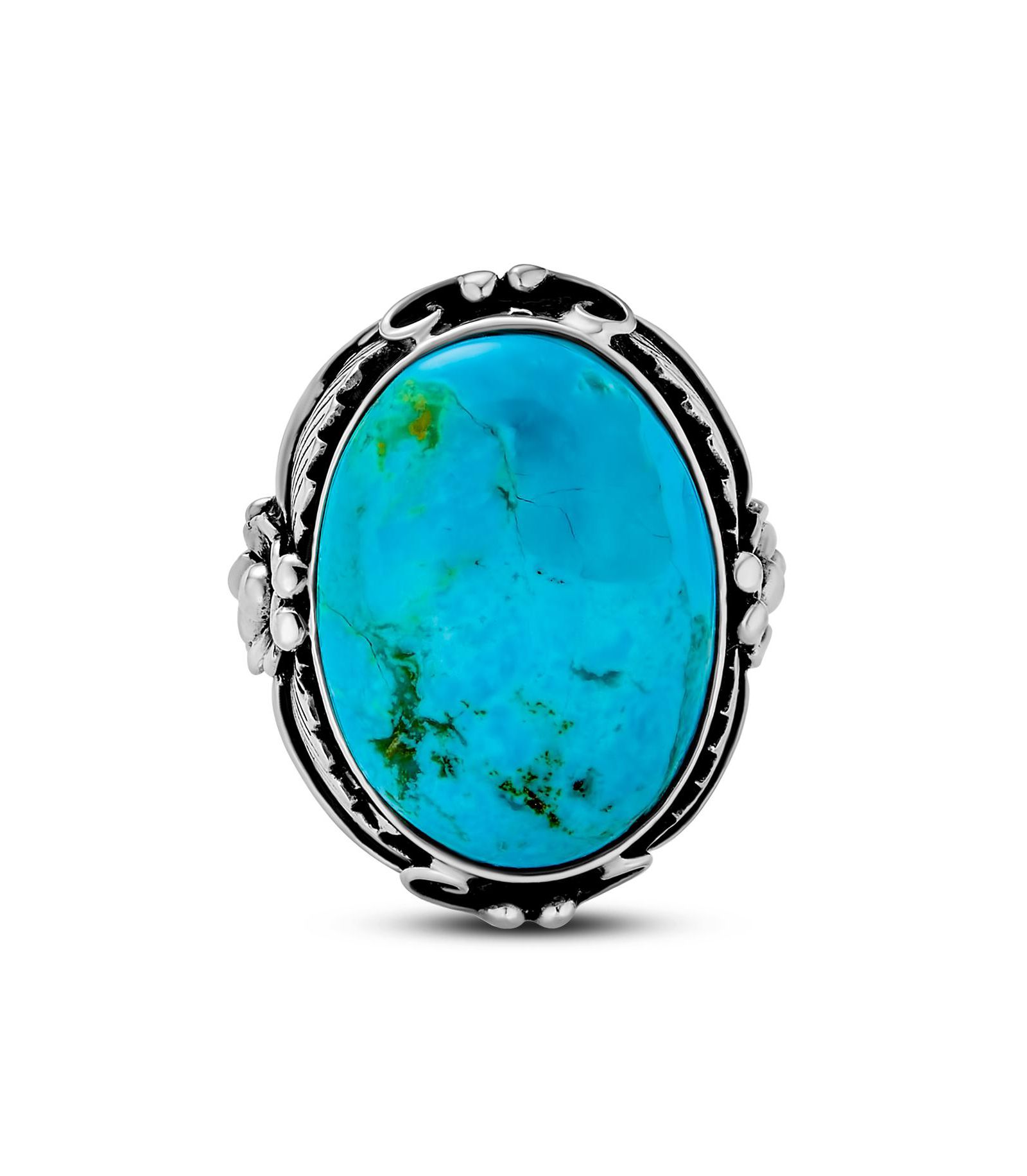 Кольцо Bling Jewelry Leaf Large Oval Natural Stone